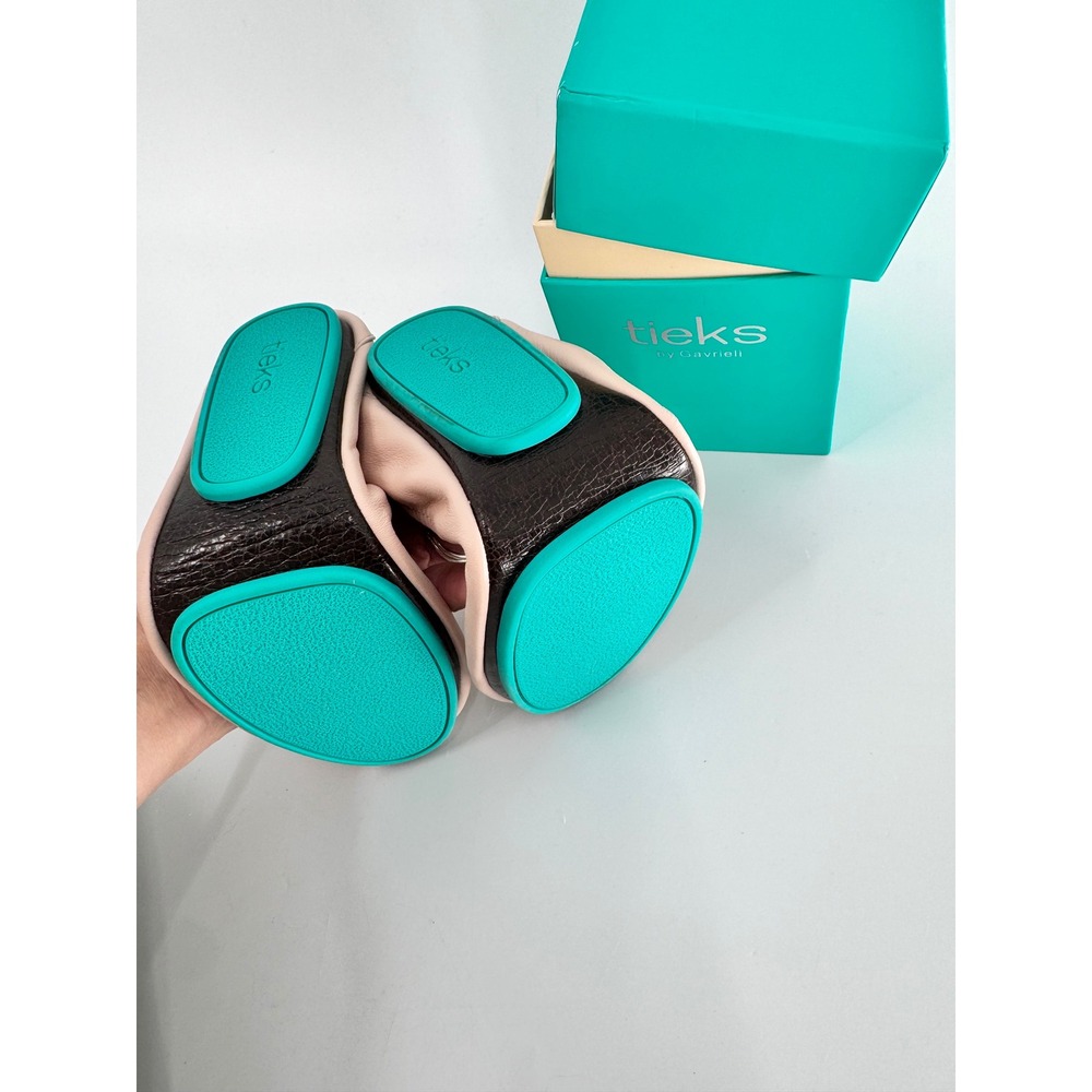 Tieks Ballet Flats Women 5 Blush Pink Leather Foldable Split Sole - Picture 9 of 13